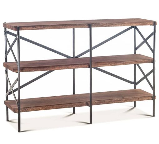 Home Trends & Design Organic Forge 56" Raw Walnut Bookshelf