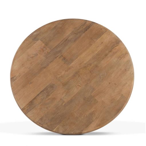 Home Trends & Design San Rafael 60" Antique Oak Round Table - Image 2