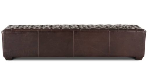 Home Trends & Design D'Orsay 81" Leather Bench - Image 2