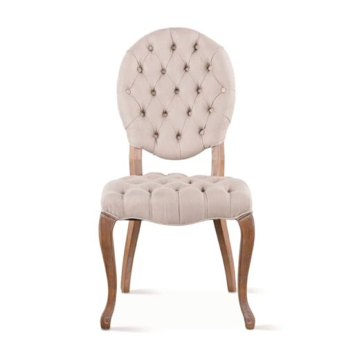 Home Trends & Design Penelope Off-White Linen Back Dining Chair - Image 2