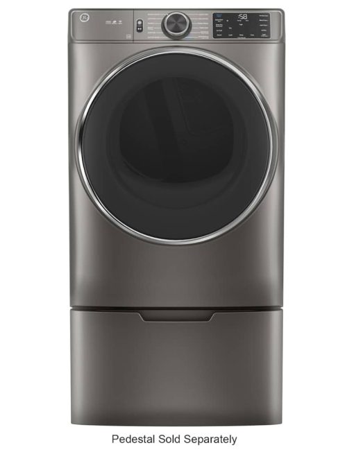 GE ADA 7.8 Cu. Ft. Satin Nickel Smart Front Load Electric Dryer With Steam And Sanitize Cycle - Image 2