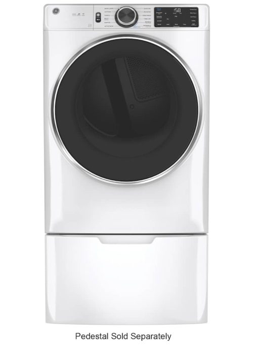 GE ADA 7.8 Cu. Ft. White Smart Front Load Electric Dryer With Steam And Sanitize Cycle - Image 2