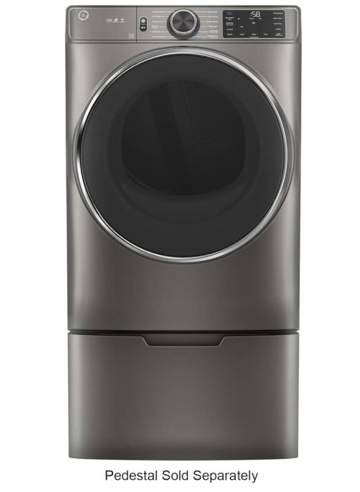 GE ADA 7.8 Cu. Ft. Satin Nickel Smart Front Load Gas Dryer With Steam And Sanitize Cycle - Image 2