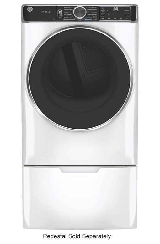 GE ADA 7.8 Cu. Ft. White Smart Front Load Electric Dryer With Steam - Image 2