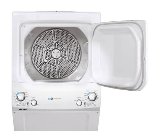 GE Unitized Spacemaker 27" White Stack Washer With Gas Dryer - Image 2