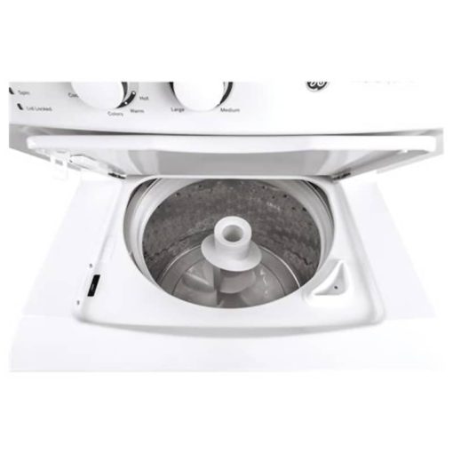GE Unitized Spacemaker 27" White Stack Washer With Gas Dryer - Image 2