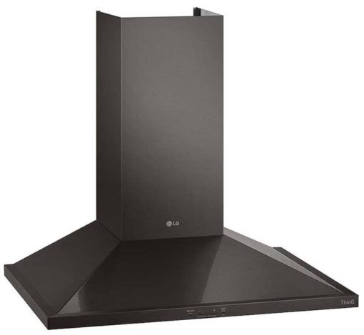 LG 30" Black Stainless Steel Wall Mount Chimney Hood - Image 2