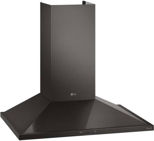 LG 36" Black Stainless Steel Wall Mount Chimney Hood - Image 2