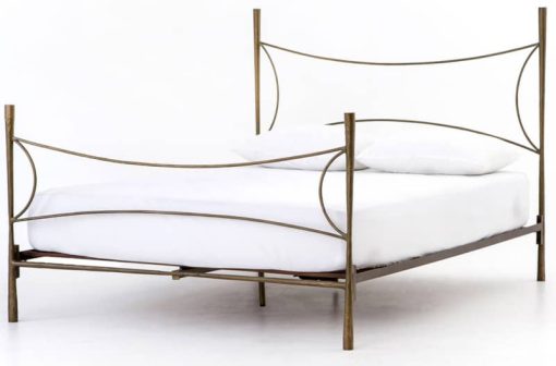 Four Hands Element Collection Westwood Antique Brass King Bed