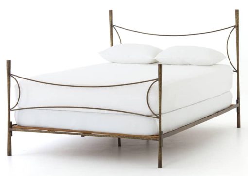 Four Hands Element Collection Westwood Antique Brass Queen Bed