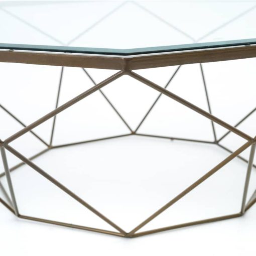 Four Hands Marlow Collection Geometric Coffee Table-Antique Brass - Image 2