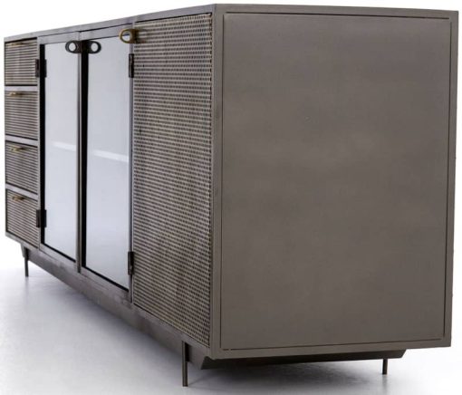 Four Hands Rockwell Collection Gunmetal Hendrick Media Console - Image 4