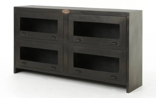 Four Hands Antiqued Iron Rockwell Media Cabinet