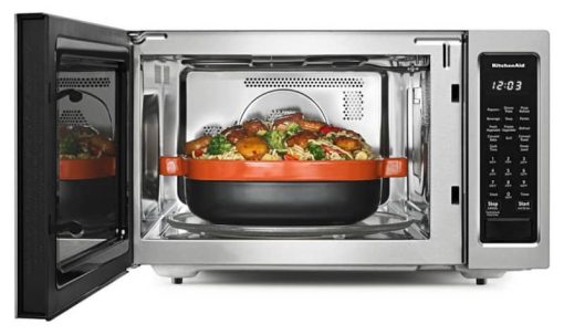 KitchenAid 21-3/4" Stainless Steel Countertop Convection Microwave Oven - Image 2