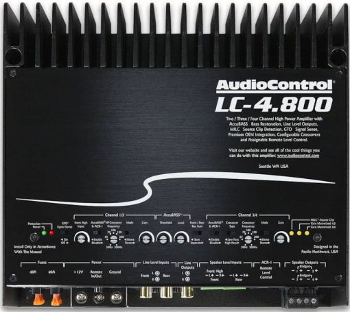 Audio Control Black 4-Channel Car Amplifier - Image 2