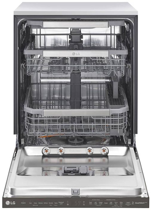 LG 24" PrintProof Black Stainless Steel Top Control Smart Wi-Fi Enabled Dishwasher With QuadWash And TrueSteam - Image 2