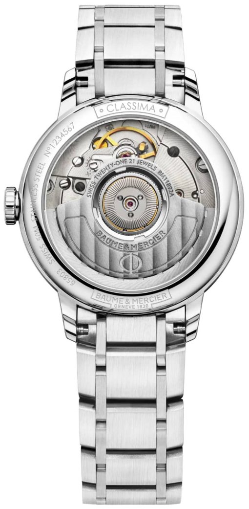 Baume & Mercier Classima Automatic Diamond-Set White Dial Silver-Tone Watch, 31mm - Image 2