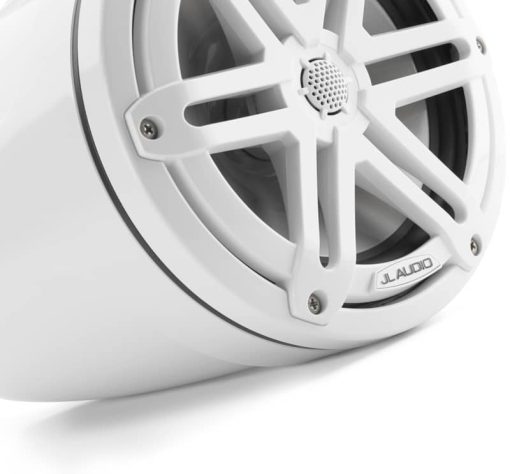 JL Audio M3 7.7" Gloss White Enclosed Coaxial Marine Speakers - Image 2