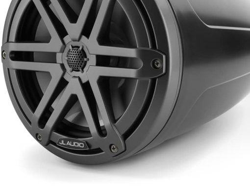 JL Audio M3 7.7" Satin Black Enclosed Coaxial Marine Speakers - Image 2