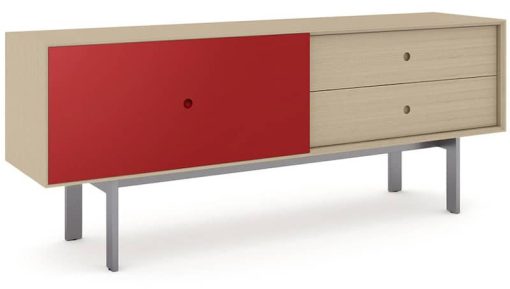 BDI Margo 5229 Drift Oak And Cayenne Credenza - Image 2