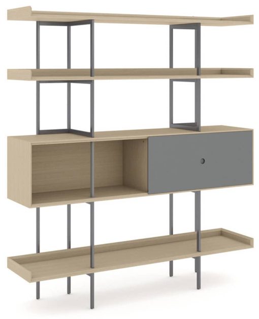 BDI Margo 5201 Drift Oak And Fog Grey Modern Display And Shelf - Image 2