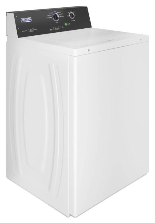 Maytag 27" White Commercial Top Load Washer, Non-Coin - Image 2