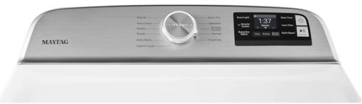 Maytag 7.4 Cu. Ft. White Smart Capable Gas Dryer With Extra Power Button - Image 2