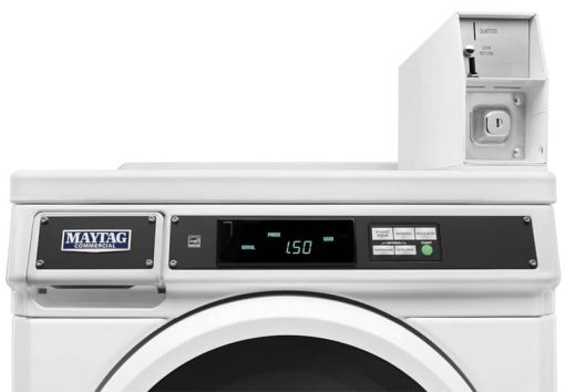 Maytag 27" White Commercial Single Load, Energy Advantage Front-Load Washer - Image 2