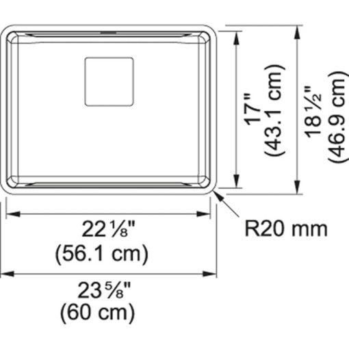 Franke 24" Pescara Stainless Steel Sink - Image 2