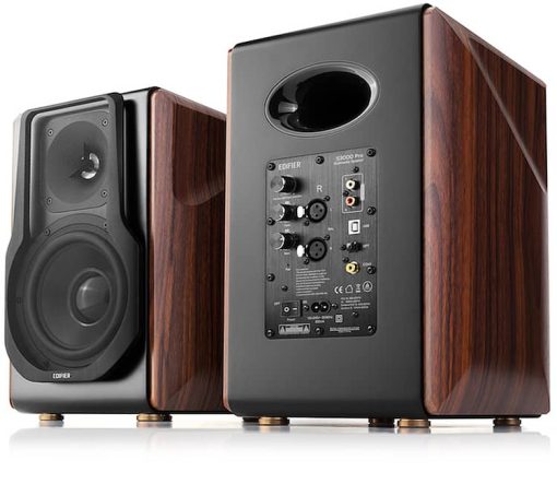 Edifier Walnut Powered Bluetooth Bookshelf Speakers (Pair) - Image 2