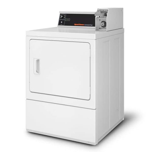 Speed Queen 7 Cu. Ft. White Rear Control Single Gas Dryer - Image 2