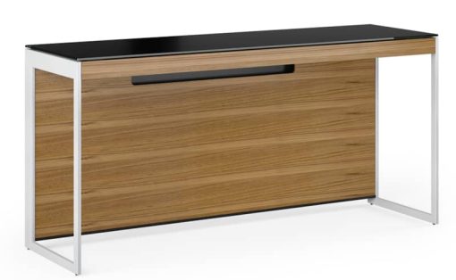 BDI Sequel 20 6102 Walnut/Satin Nickel Console Desk - Image 2