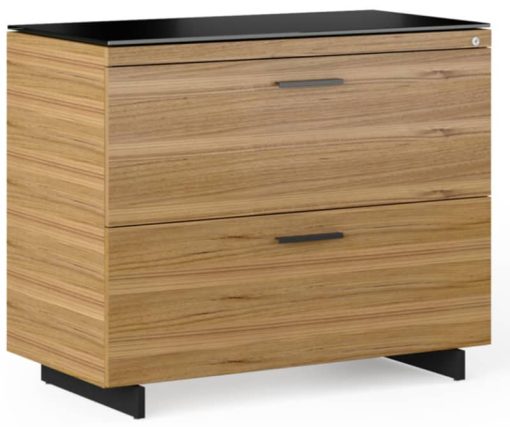 BDI Sequel 20 6116 Natural Walnut/Black Lateral File Cabinet - Image 2