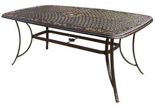 Hanover Traditions 7-Piece Outdoor Dining Set In Blue With 72" x 38" Cast-Top Table - Image 2