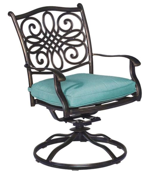 Hanover Traditions 9-Piece Dining Set In Blue With Extra Large Glass-Top Dining Table - Image 2