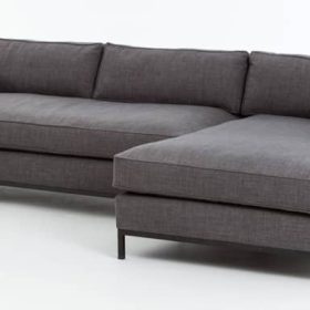 Four Hands Atelier Collection Bennett Charcoal Grammercy 2-Piece RAF Chaise Sectional - Image 2