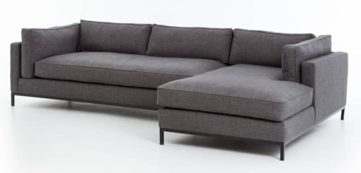 Four Hands Atelier Collection Bennett Charcoal Grammercy 2-Piece RAF Chaise Sectional - Image 2