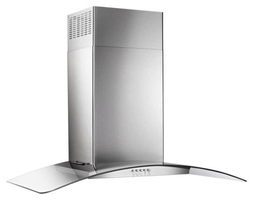 Whirlpool 36" Stainless Steel And Concave Glass Wall Mount Range Hood - Image 2