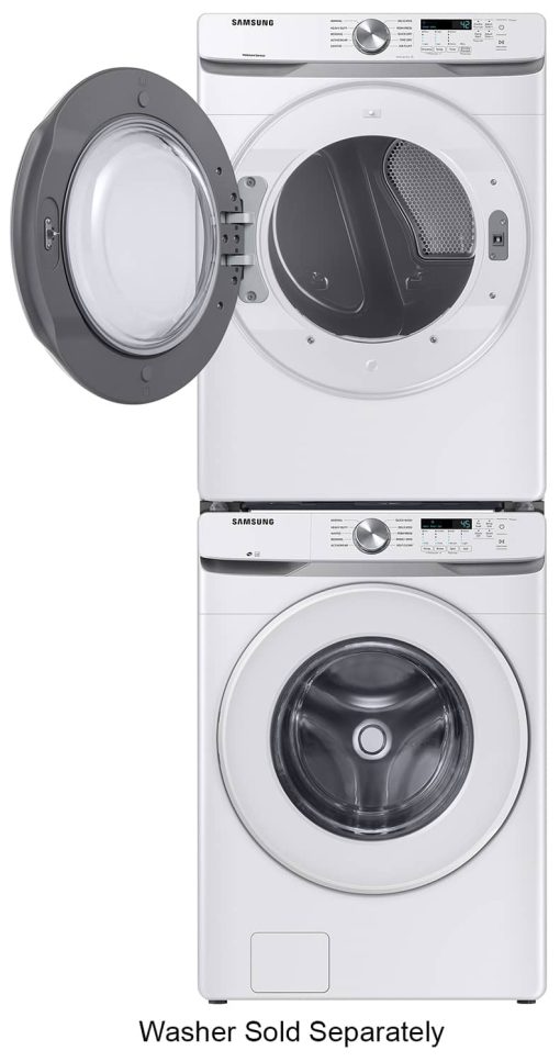 Samsung ADA 7.5 Cu. Ft. White Front Load Electric Long Vent Dryer With Sensor Dry - Image 11
