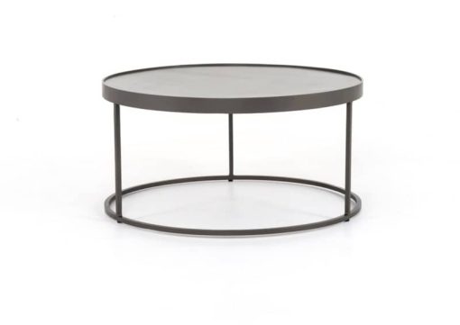 Four Hands Rockwell Evelyn Gunmetal Round Nesting Coffee Table - Image 9