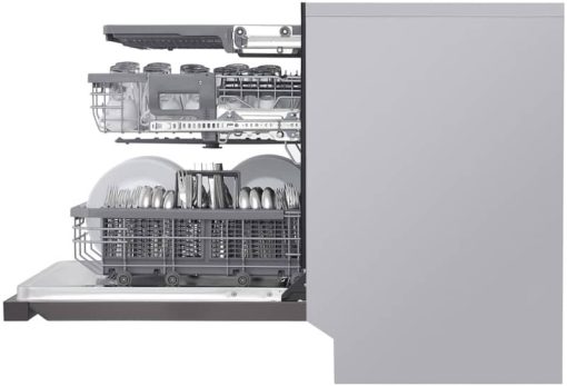 LG 24" PrintProof Black Stainless Steel Top Control Smart Wi-Fi Enabled Dishwasher With QuadWash And TrueSteam - Image 12