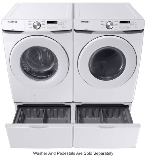 Samsung ADA 7.5 Cu. Ft. White Front Load Electric Long Vent Dryer With Sensor Dry - Image 14