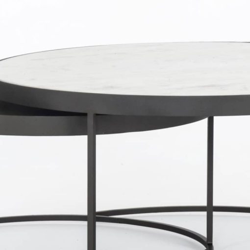 Four Hands Rockwell Evelyn Gunmetal Round Nesting Coffee Table - Image 13