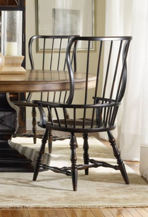 Hooker Furniture Dining Room Sanctuary Spindle Arm Chair - Image 2