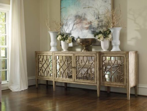 Hooker Furniture Living Room Sanctuary Four-Door Mirrored Console - Image 2