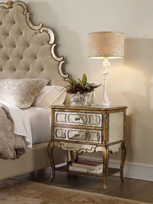 Hooker Furniture Bedroom Sanctuary Mirrored Leg Nightstand - Image 2