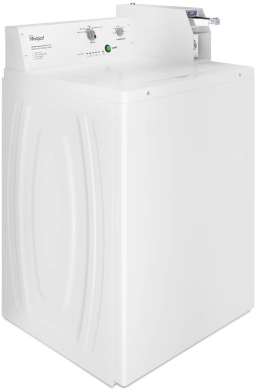 Whirlpool 27" White Commercial Top-Load Washer, Coin Equipped - Image 2