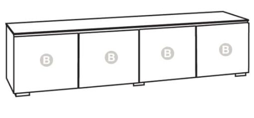 Salamander Designs Chameleon Collection Corsica 247 American Cherry AV Cabinet - Image 2