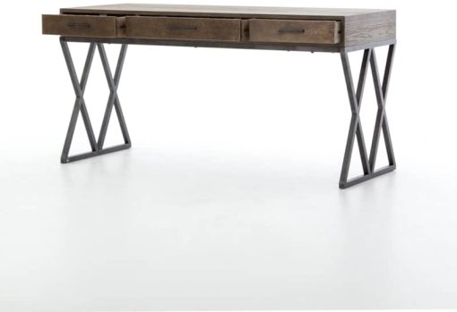 Four Hands Hughes Collection Greyed Oak Sampson Desk - Image 2