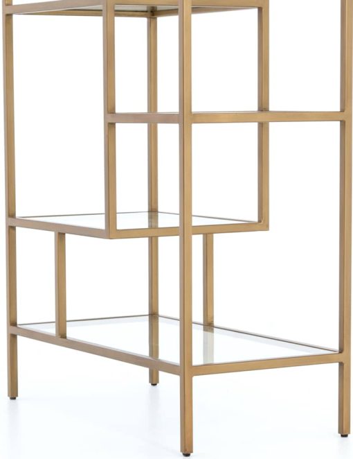 Four Hands Irondale Collection 83" Helena Brass Bookshelf - Image 3